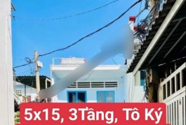 Bán gấp nhà 3TẦNG 75M2 NGANG 5M CHỈ HƠN 3TỶ TÔ KÝ, PM QUANG TRUNG Q.12